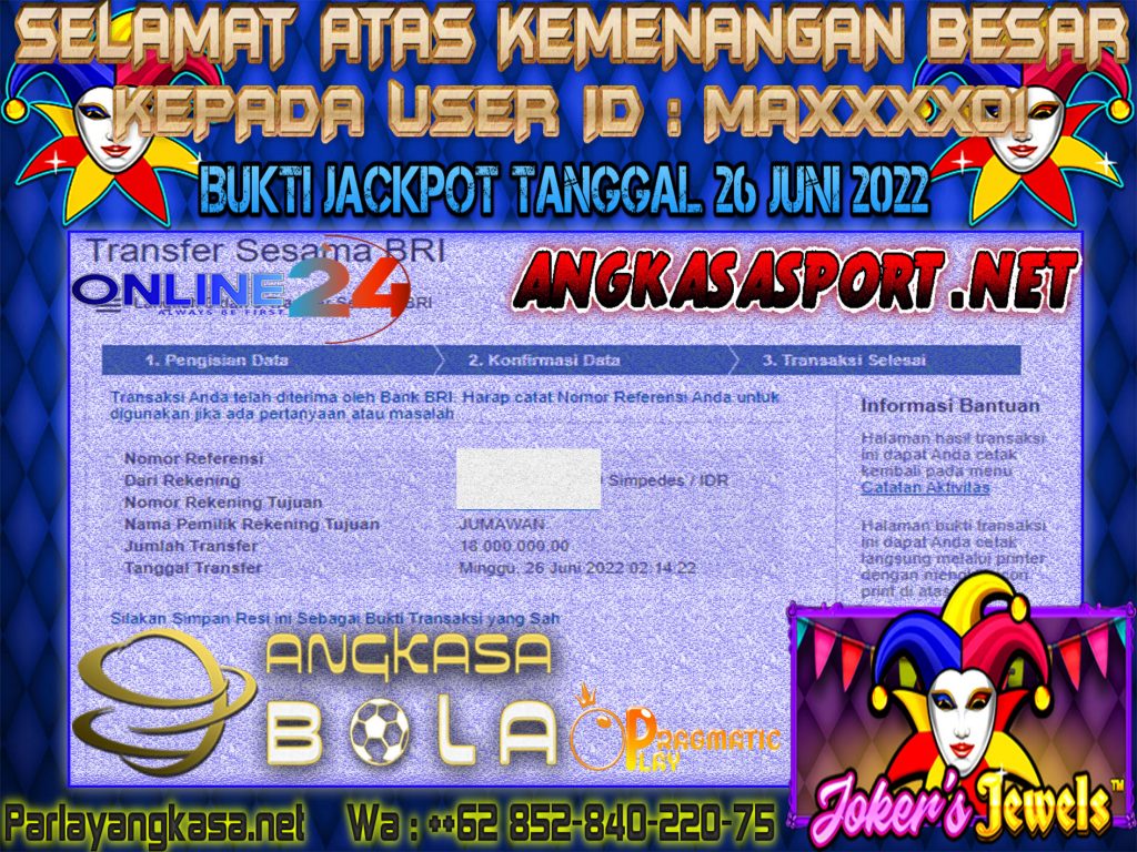 INFO KEMENANGAN PRAGMATIC PLAY TANGGAL 26 JUNI 2022