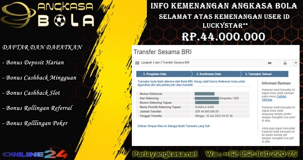 Info Kemenangan Sportsbook Tanggal 10 JULI 2022