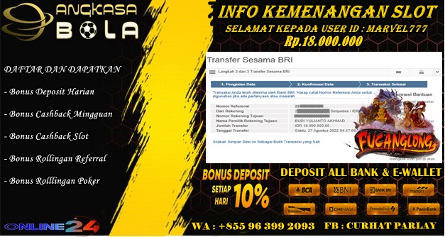 INFO KEMENANGAN RTG SLOT 27 AGUSTUS 2022