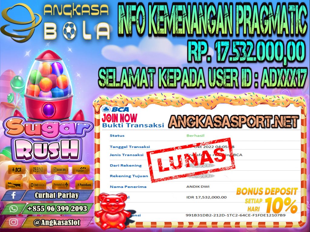 INFO KEMENANGAN SLOT PRAGMATIC PLAY 07 OKTOBER 2022