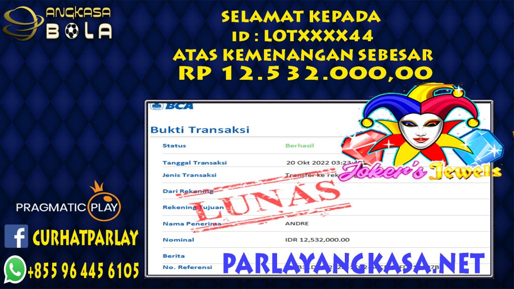 INFO KEMENANGAN SLOT PRAGMATIC PLAY 20 OKTOBER 2022