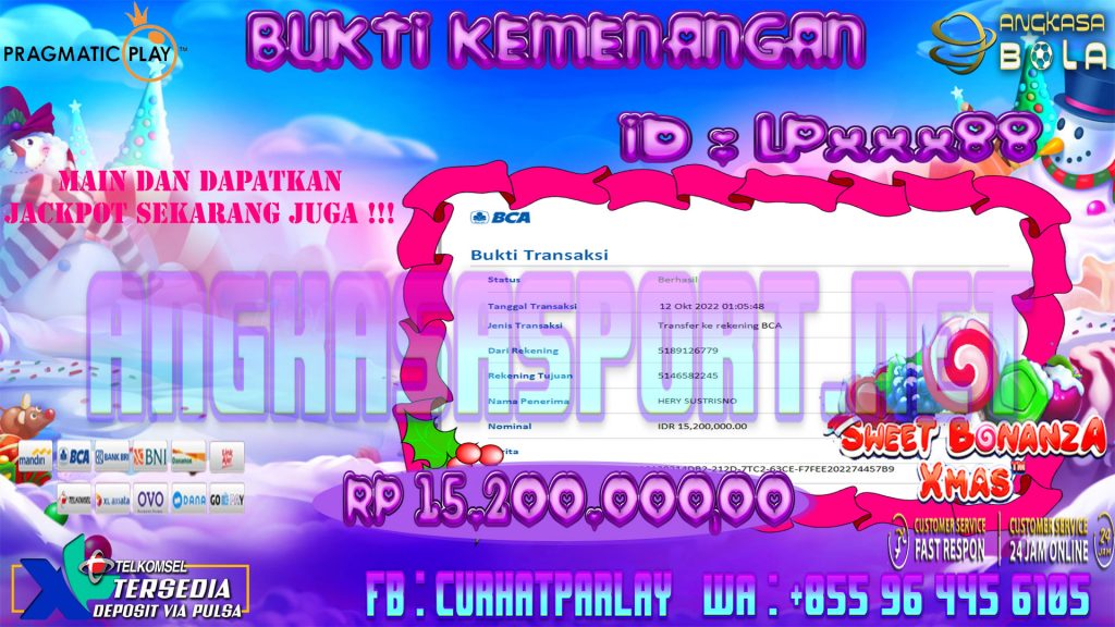 INFO KEMENANGAN SLOT PRAGMATIC PLAY 12 OKTOBER 2022