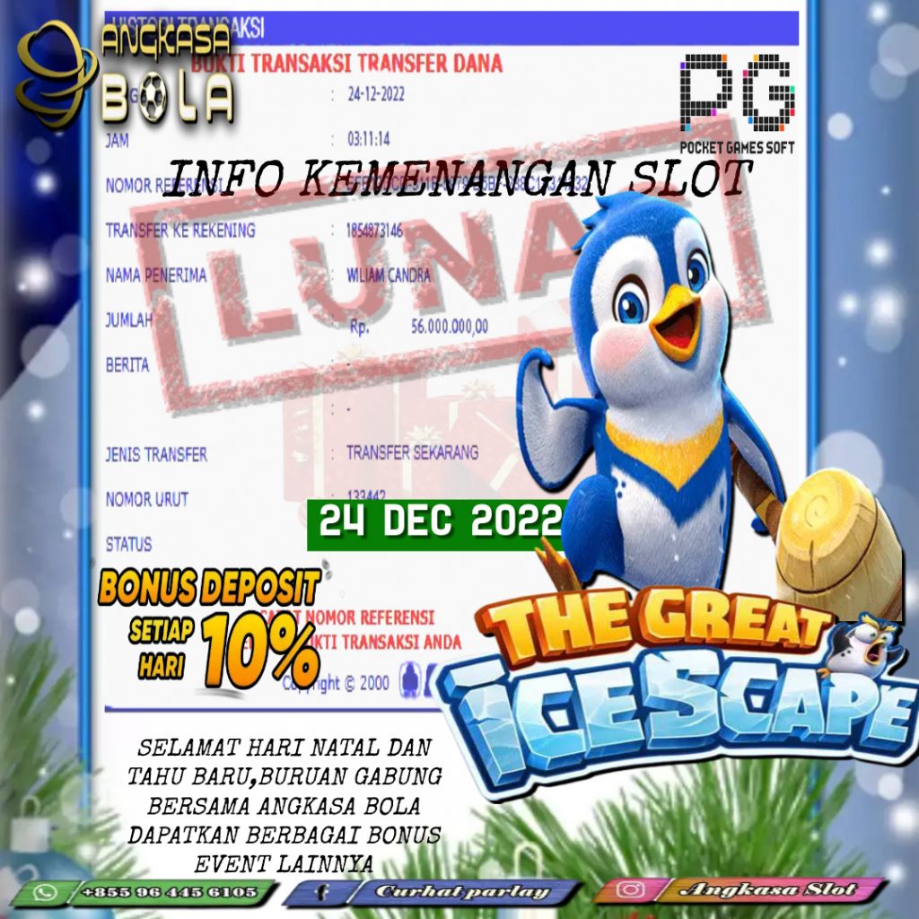 INFO KEMENANGAN SLOT PG SOFT 24 DESEMBER 2022