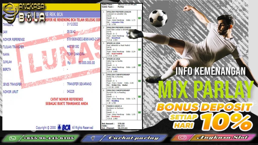 INFO KEMENANGAN SPORTBOOKS 31 DESEMBER 2022