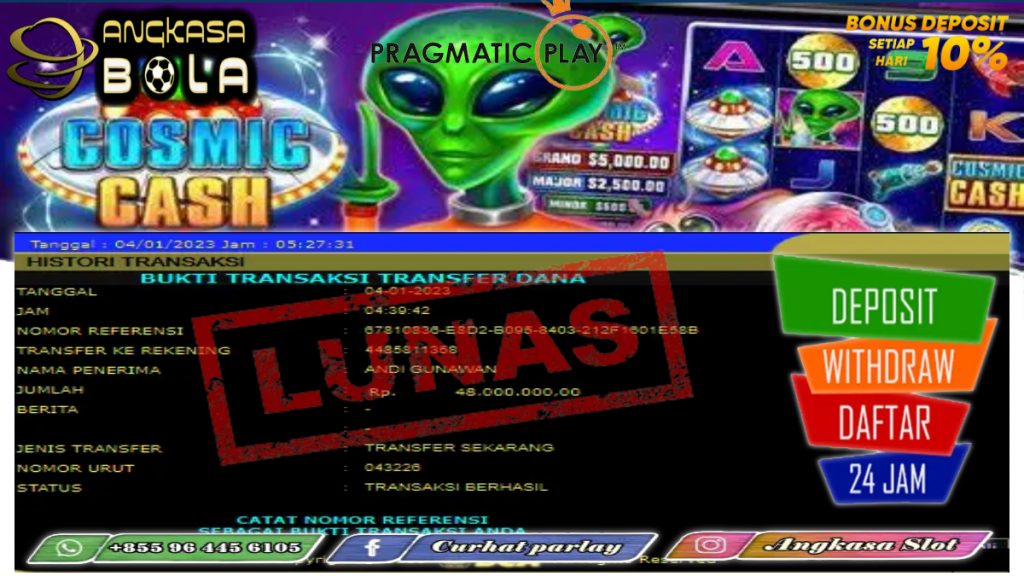 INFO KEMENANGAN SLOT PRAGMATIC PLAY 04 JANUARI 2023