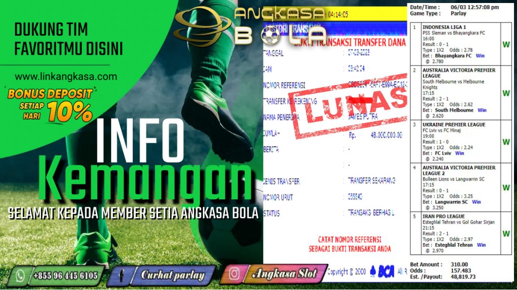 INFO KEMENANGAN SPORTBOOKS 07 MARET 2023