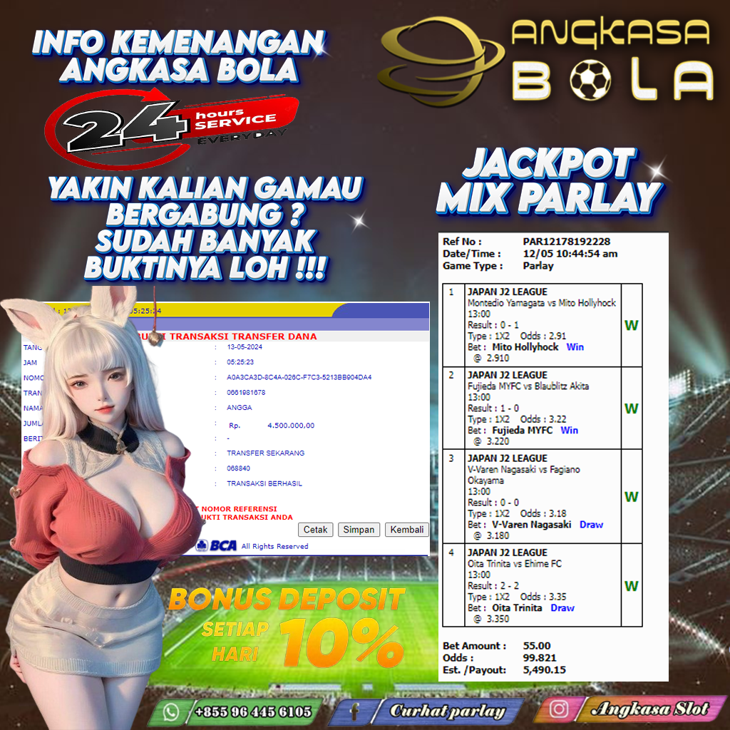 INFO KEMENANGAN SPORTBOOKS 13 MEI 2024