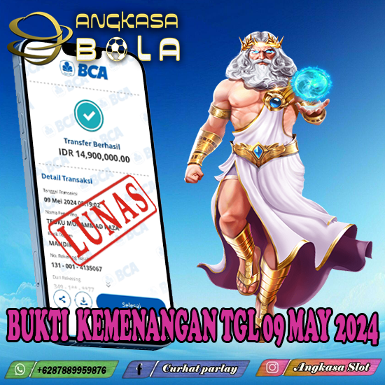 INFO KEMENANGAN SLOT PRAGMATIC PLAY 09 MEI 2024